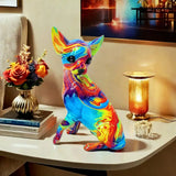 Vibrant Resin Chihuahua Table Lamp